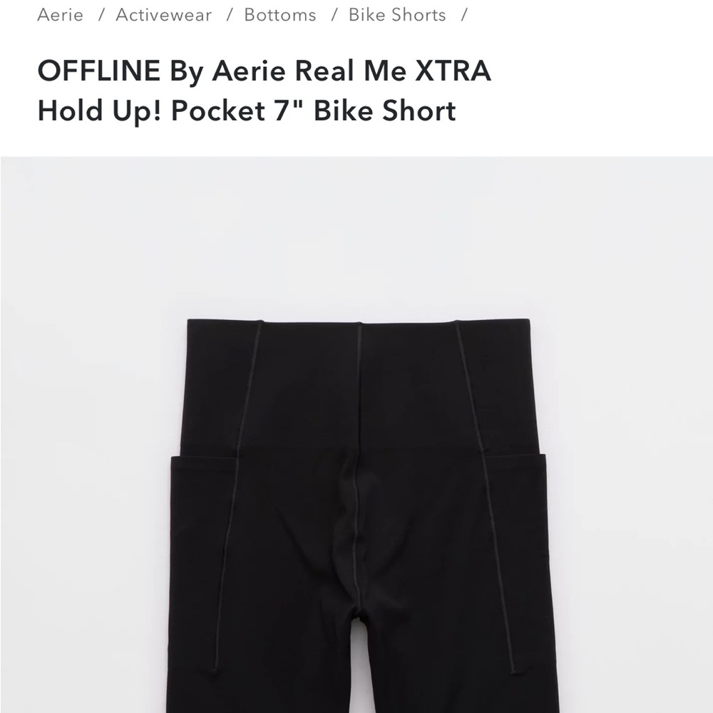 Offline by aerie Real Me extra hold up pocket 7” biker shorts! - Picture 3 of 6